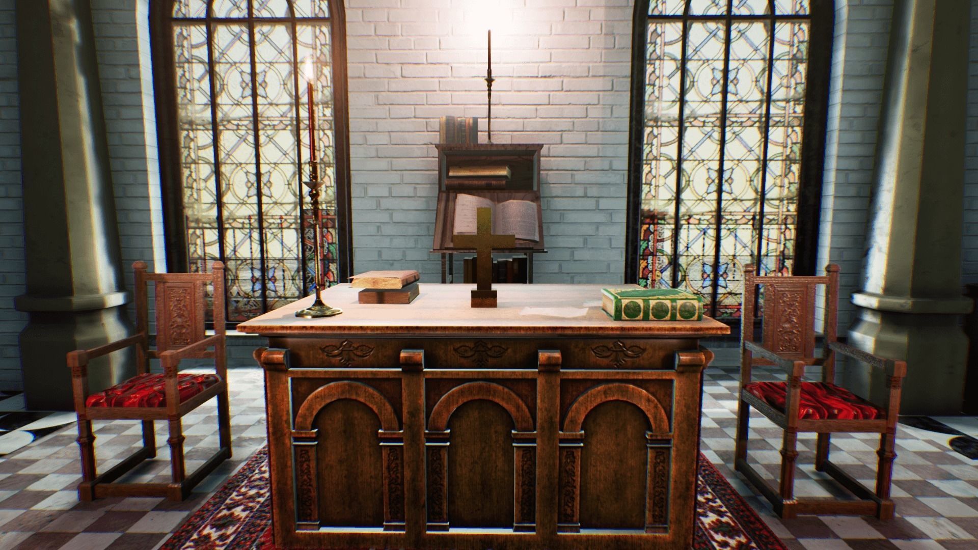 Church for Unreal Updated Low-poly 3D model_12