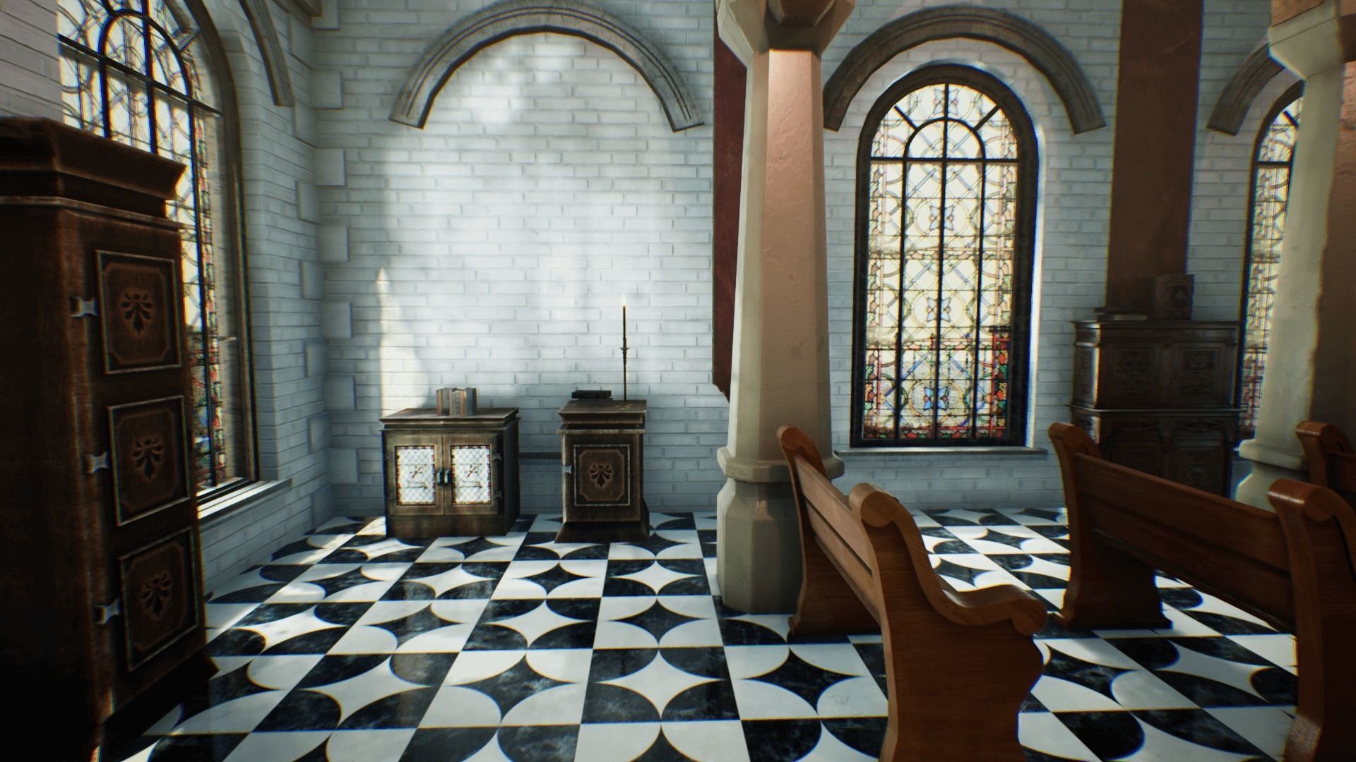 Church for Unreal Updated Low-poly 3D model_8