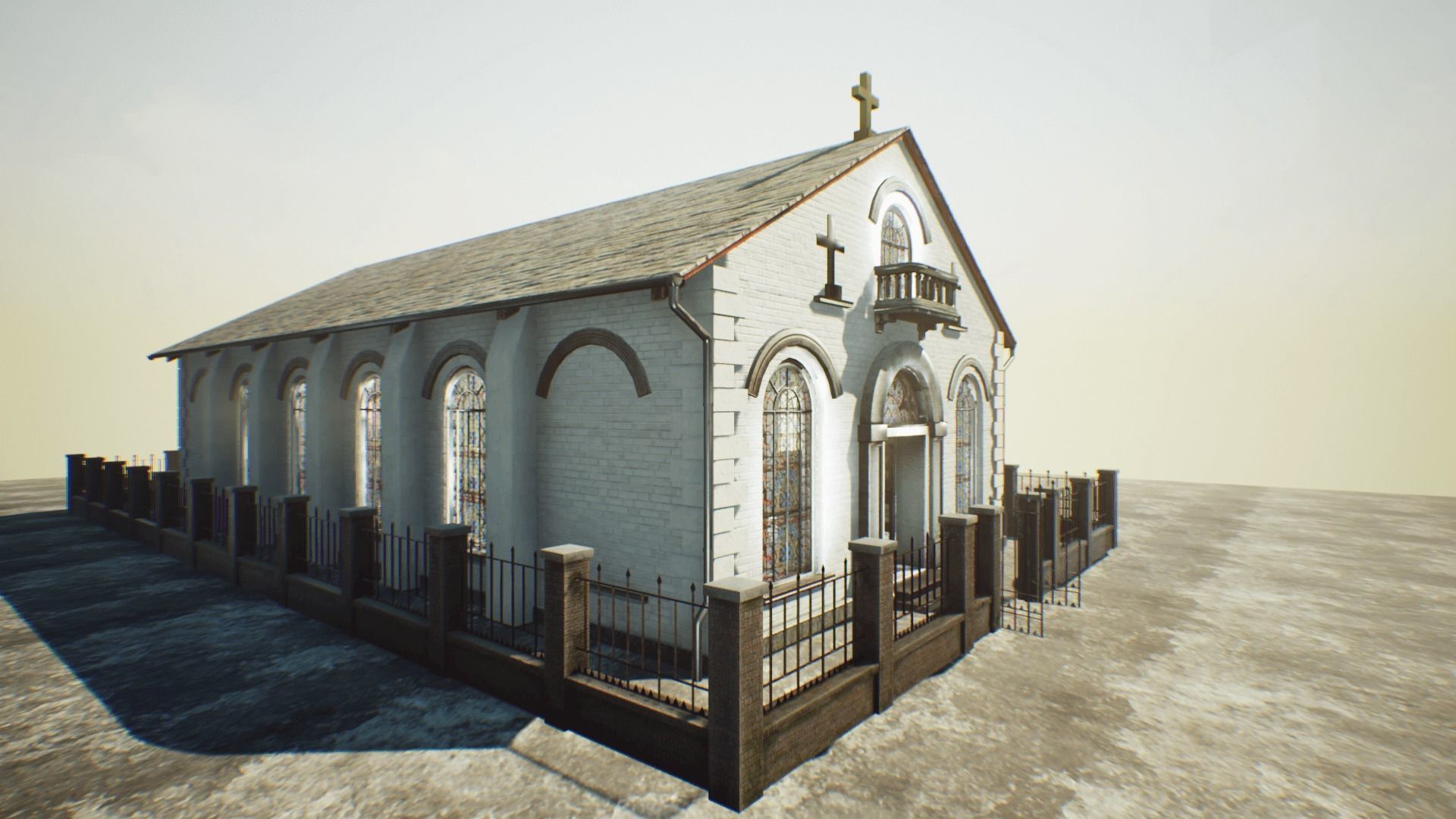 Church for Unreal Updated Low-poly 3D model_4