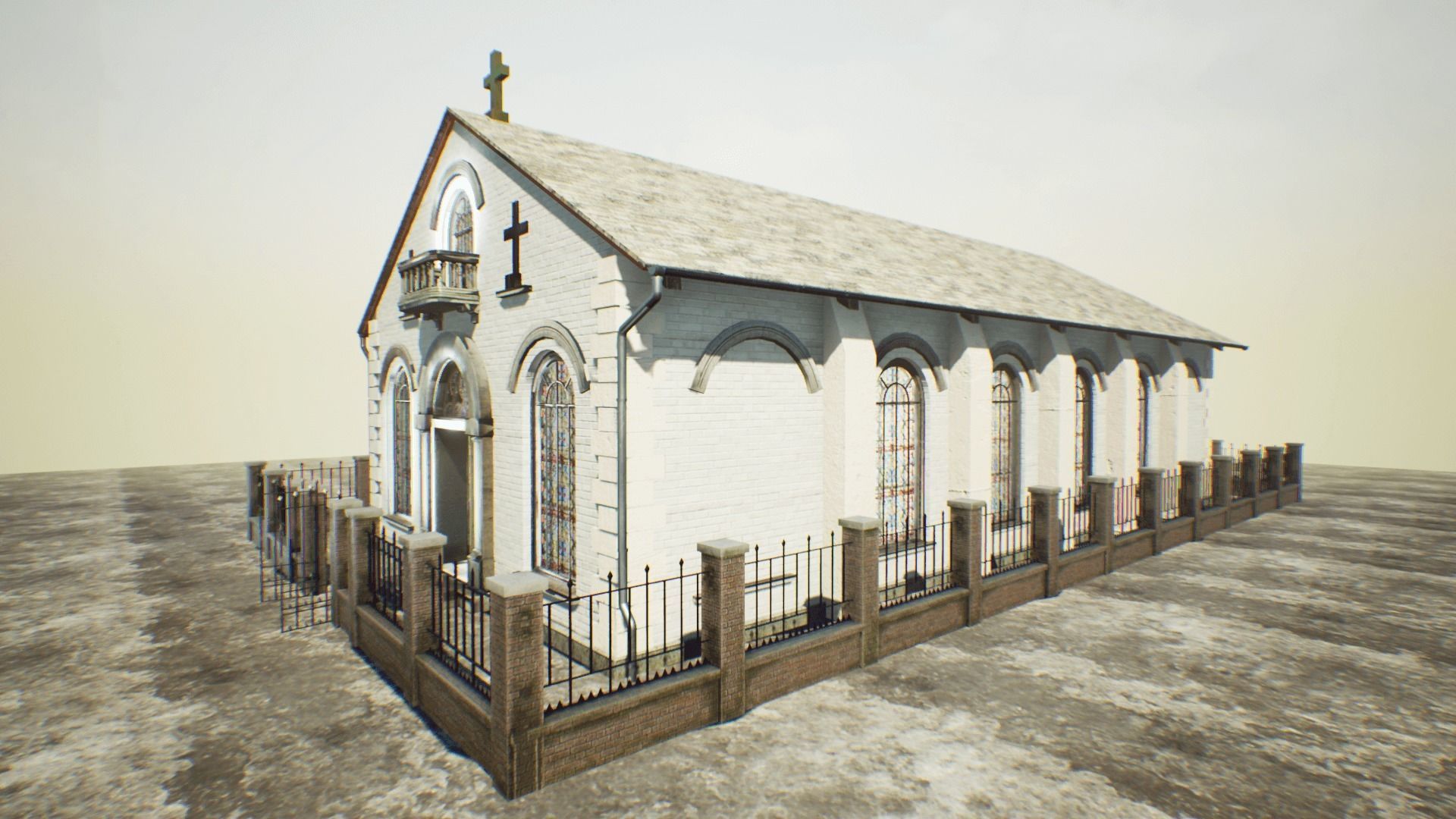 Church for Unreal Updated Low-poly 3D model_3