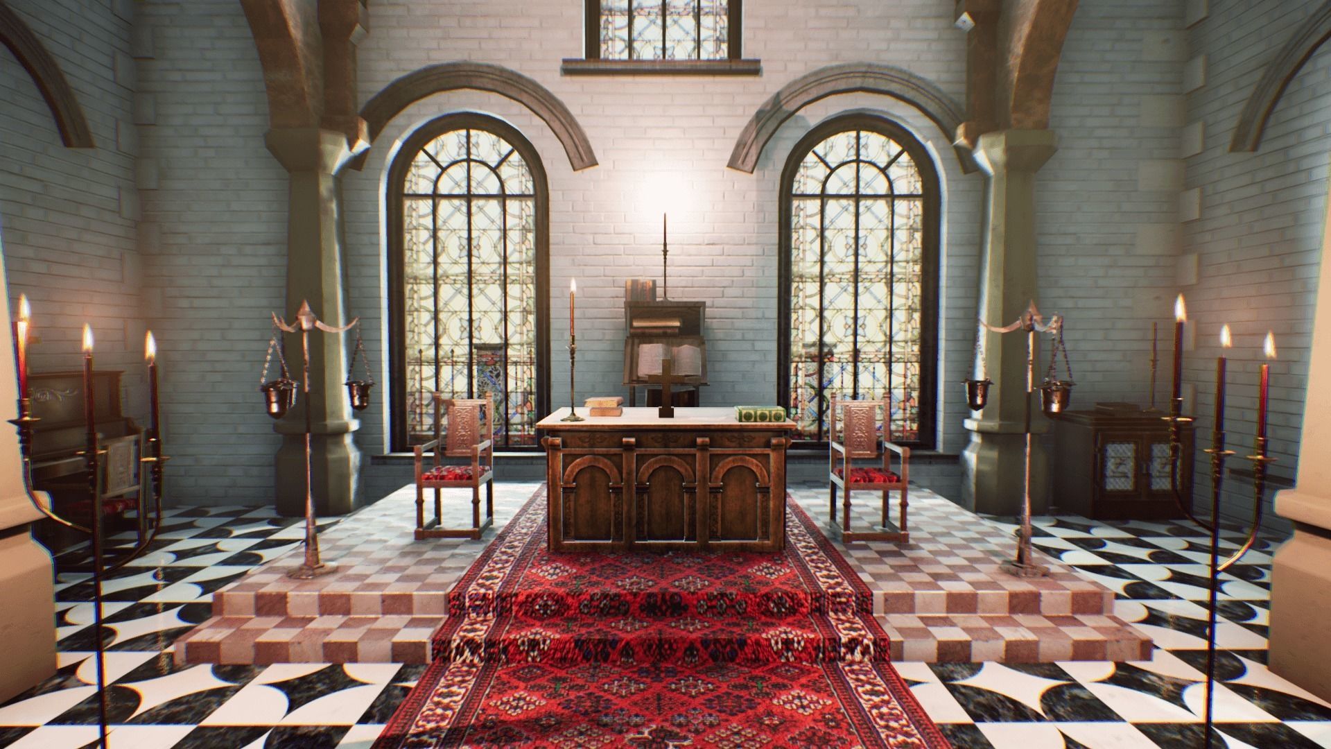 Church for Unreal Updated Low-poly 3D model_11