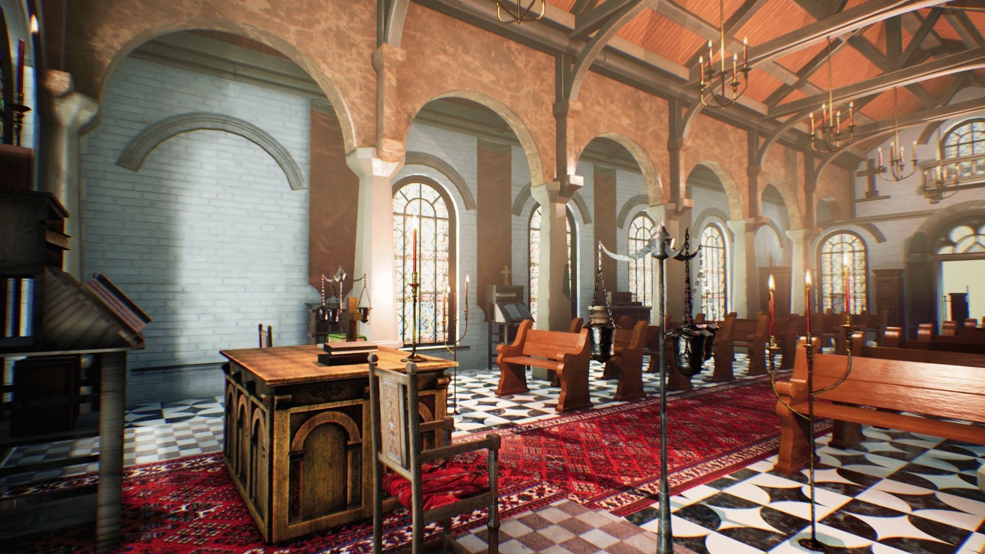 Church for Unreal Updated Low-poly 3D model_15