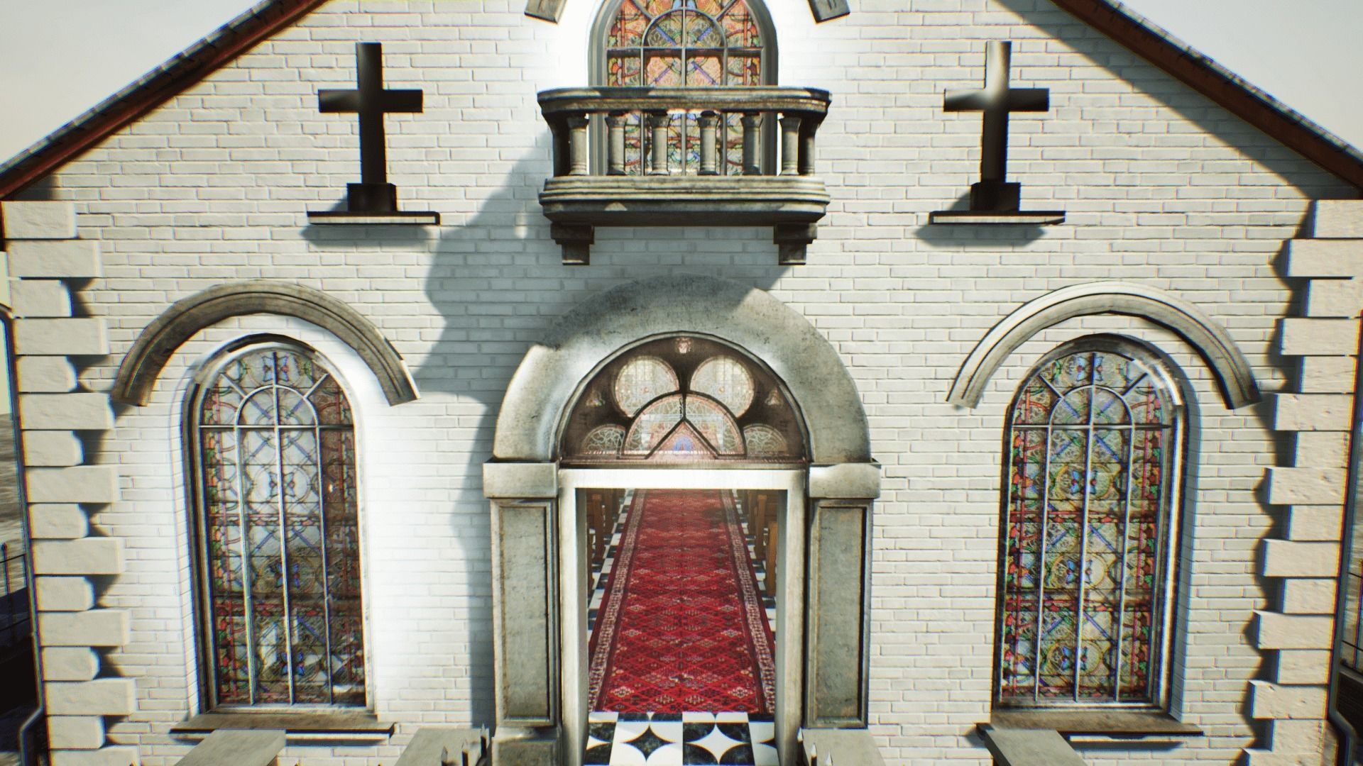 Church for Unreal Updated Low-poly 3D model_5