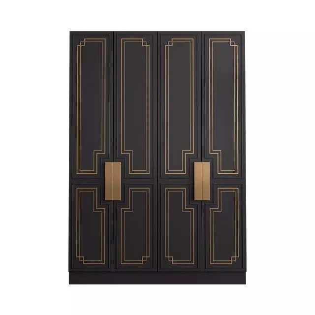 wardrobe art deco armoire 3D model