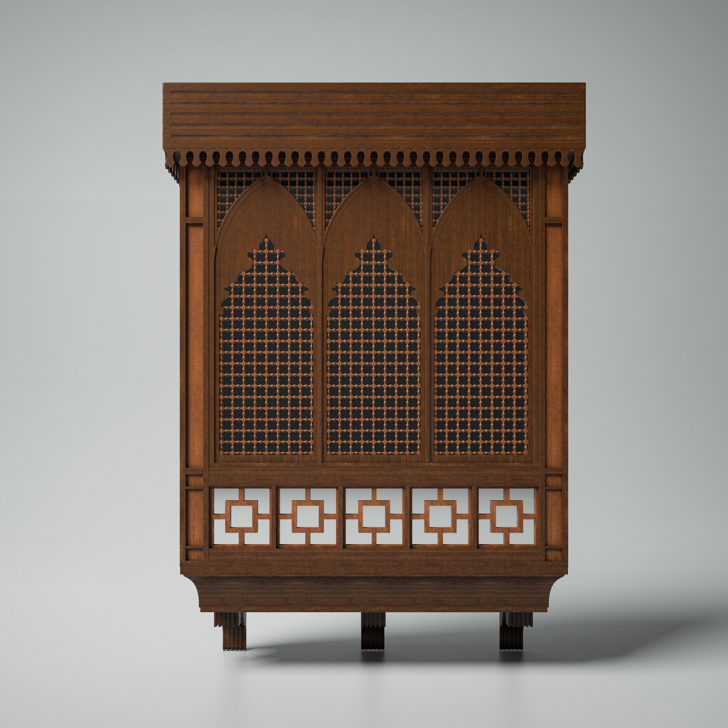 Islamic Window Mashrabiya 3D model_1