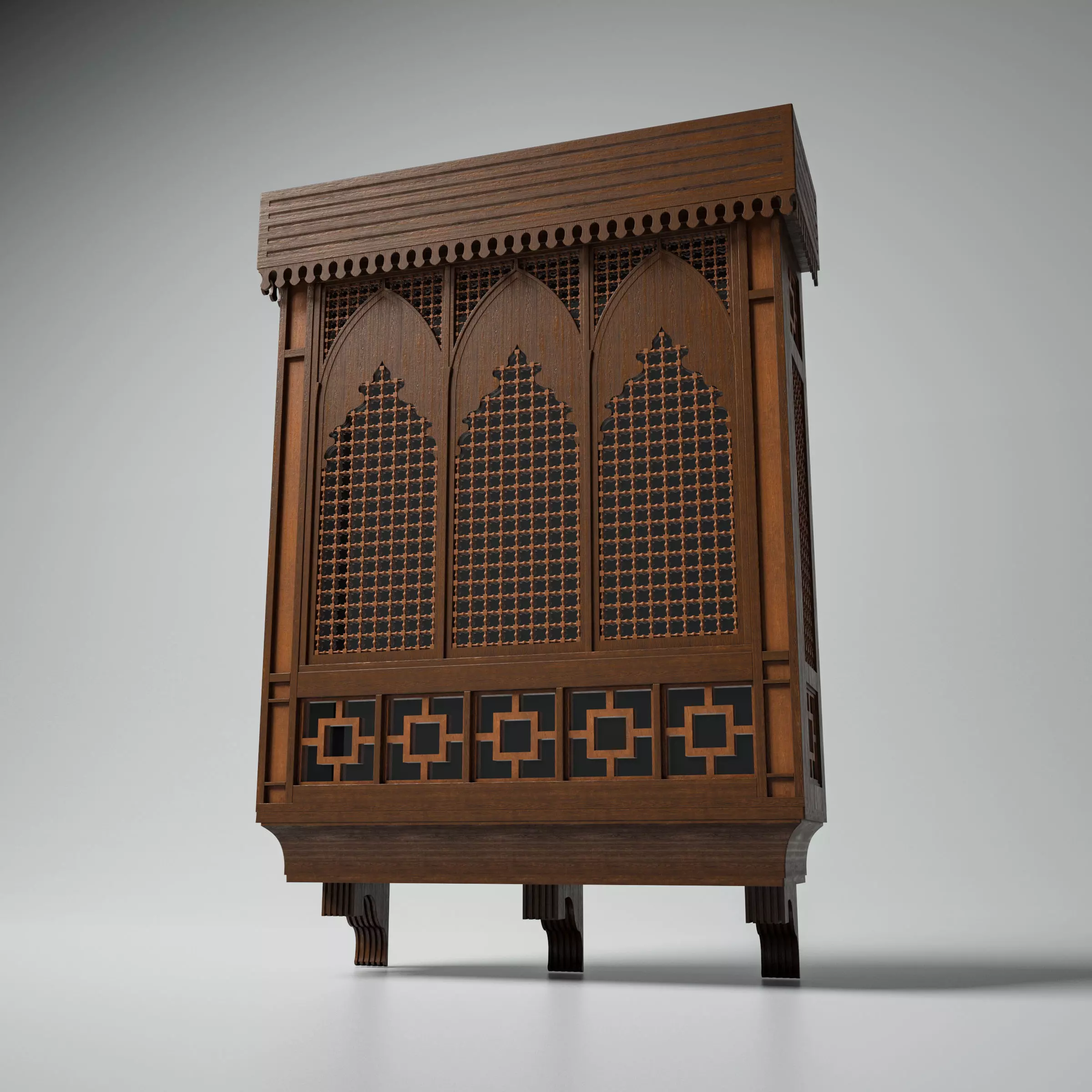 Islamic Window Mashrabiya 3D model_0