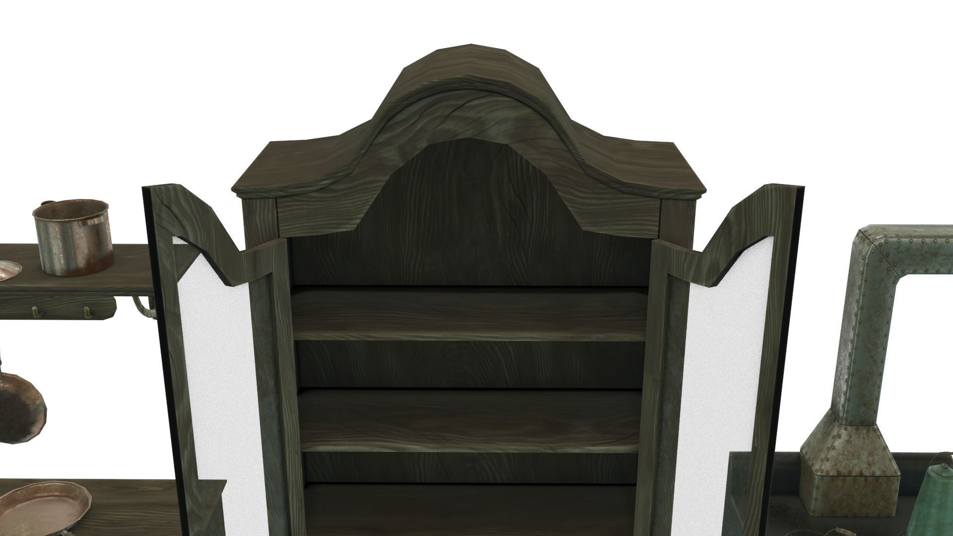 Low Poly Victorian Kitchen Set Low-poly 3D model_12