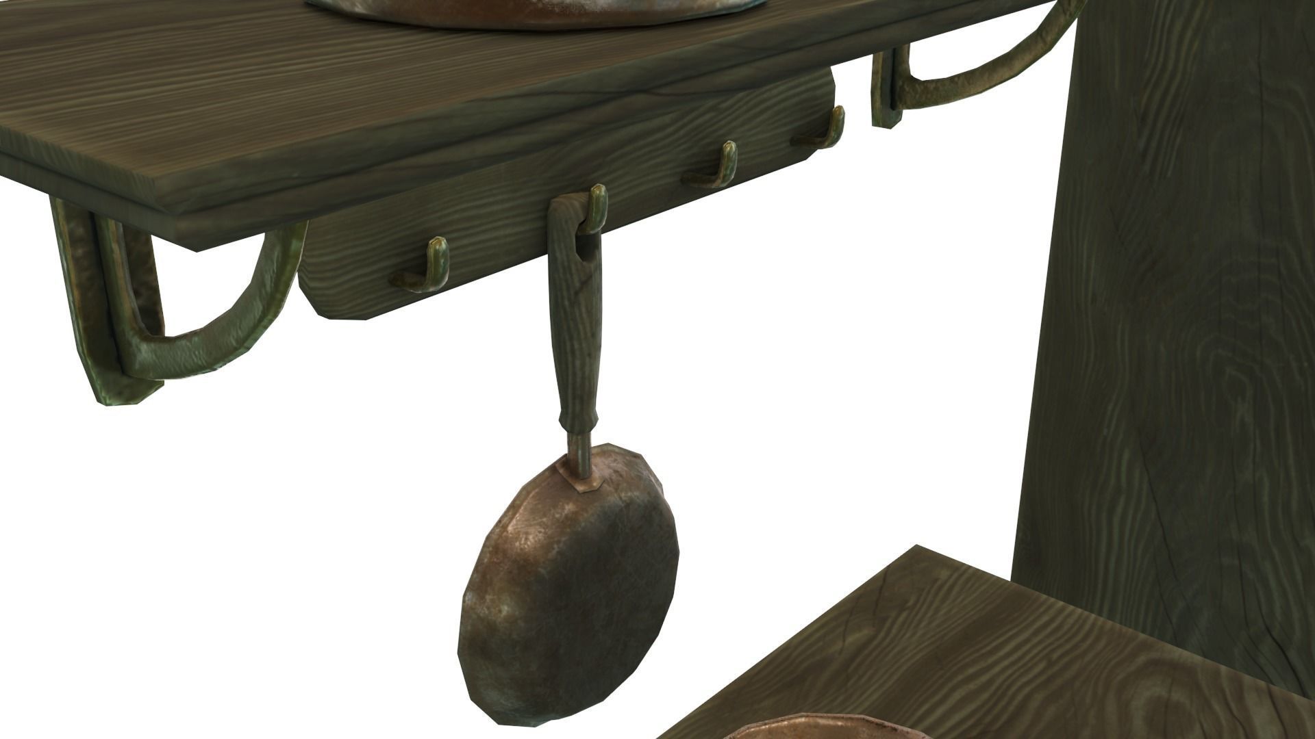 Low Poly Victorian Kitchen Set Low-poly 3D model_6