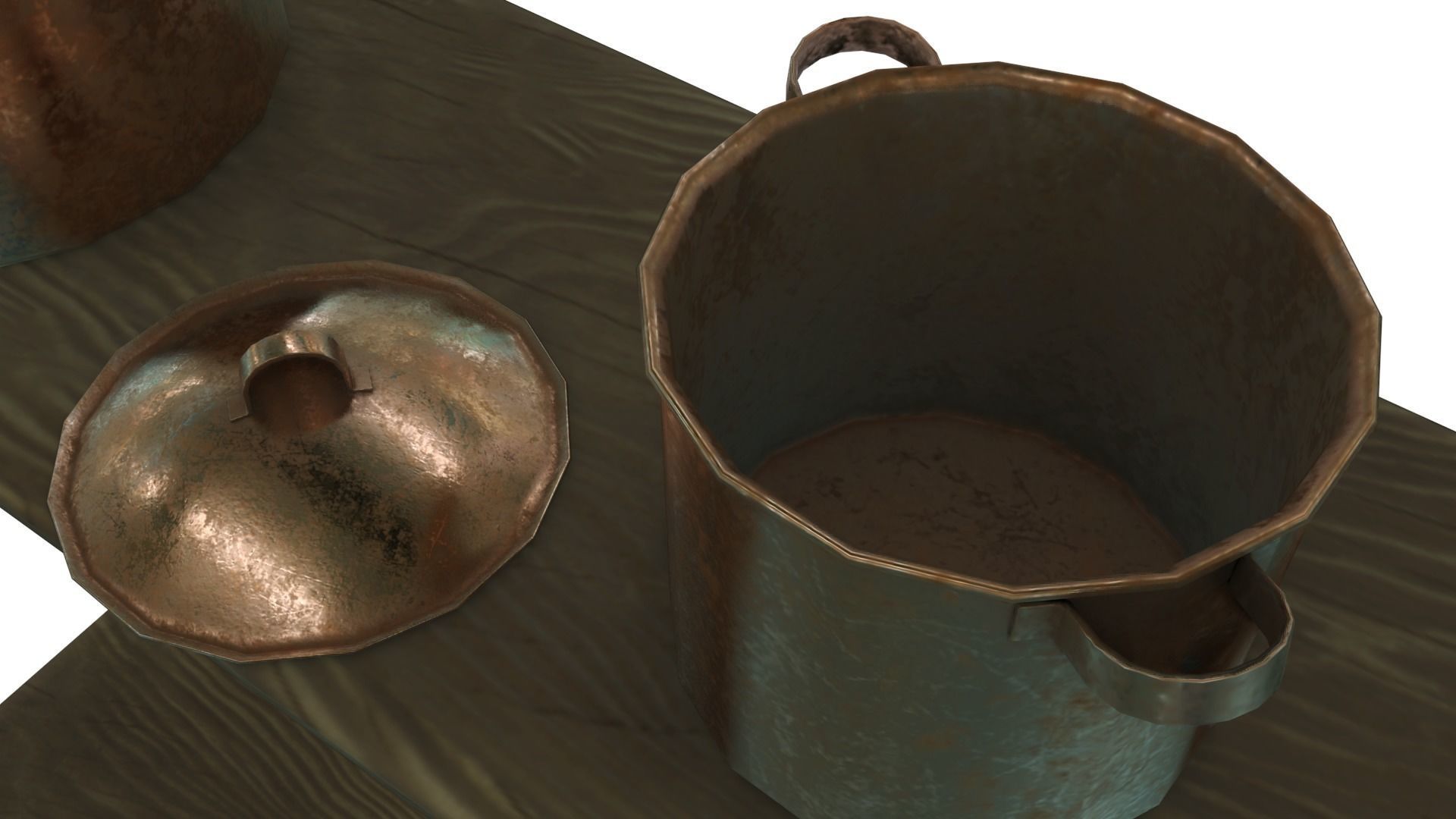 Low Poly Victorian Kitchen Set Low-poly 3D model_8