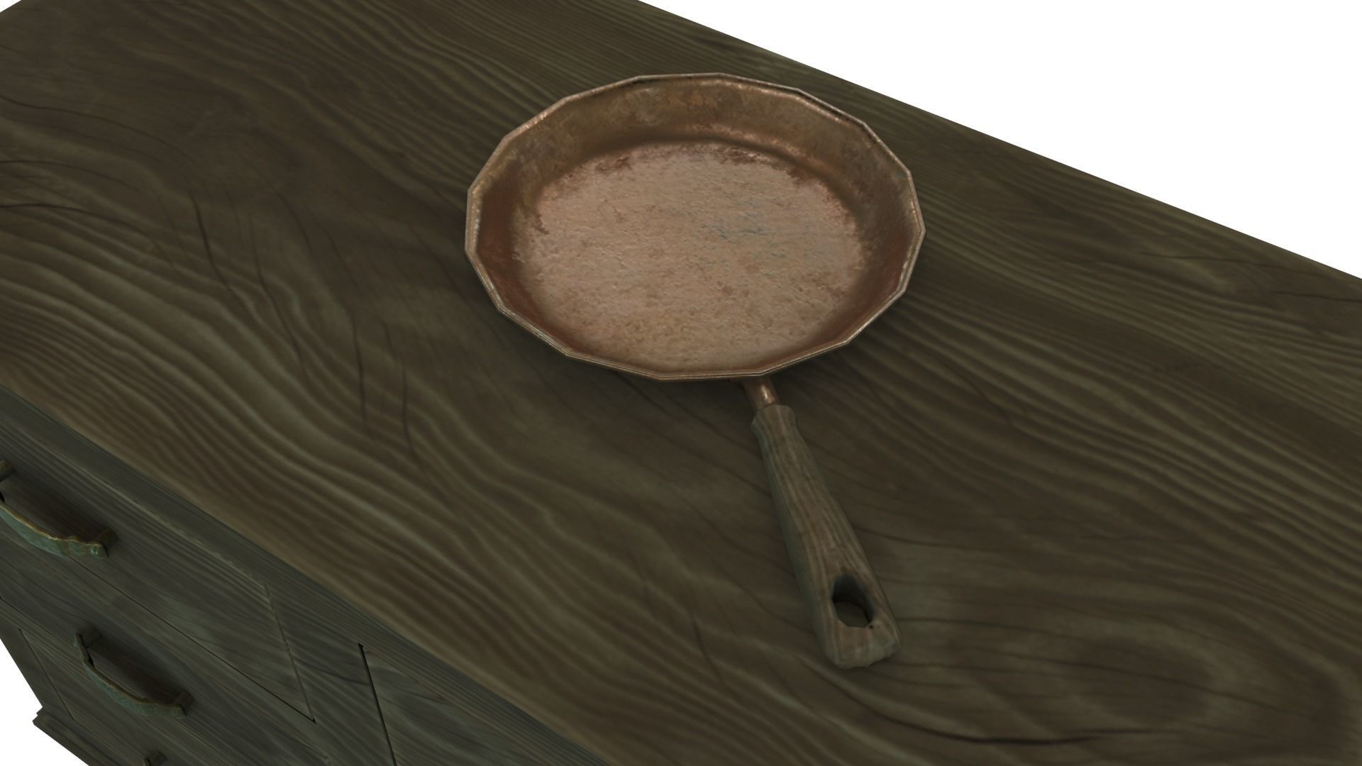 Low Poly Victorian Kitchen Set Low-poly 3D model_4