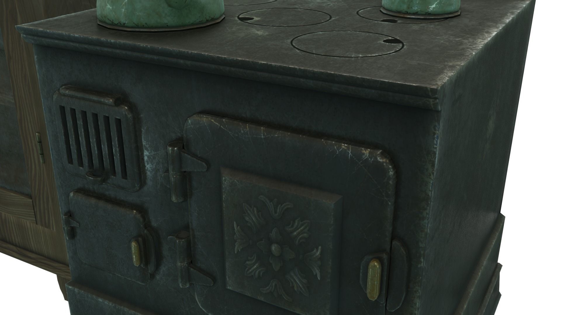 Low Poly Victorian Kitchen Set Low-poly 3D model_21