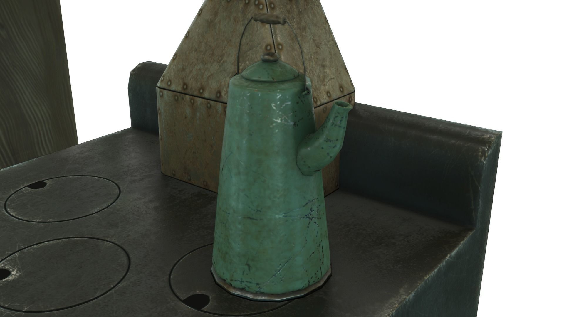 Low Poly Victorian Kitchen Set Low-poly 3D model_15