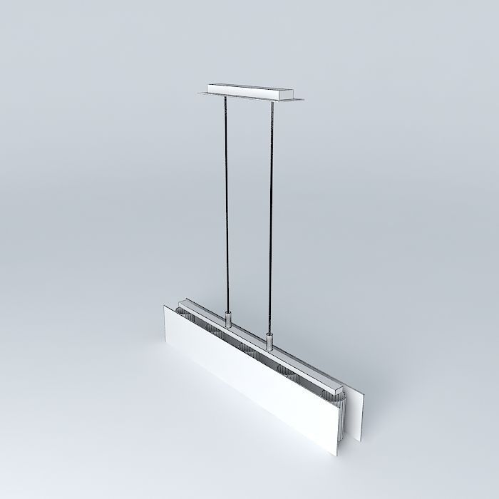 chandelier light fixture with two lights hanging from it Free 3D model_4