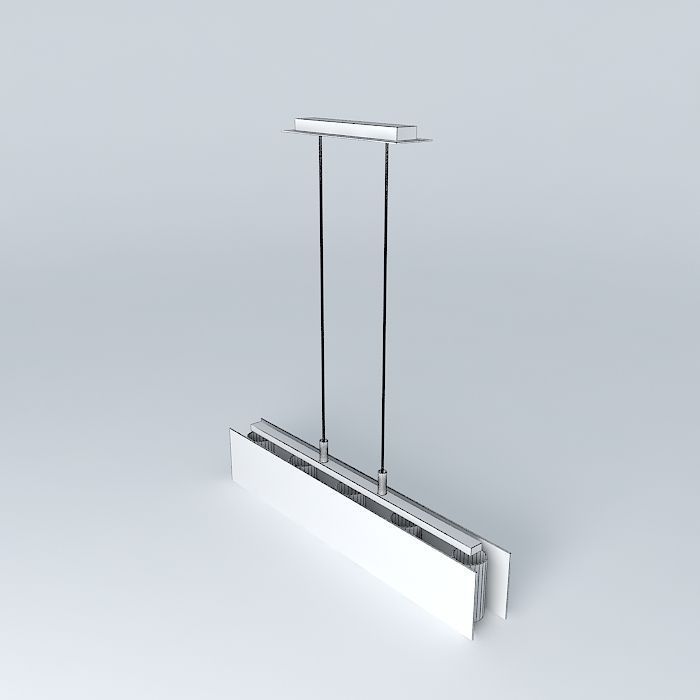 chandelier light fixture with two lights hanging from it Free 3D model_3