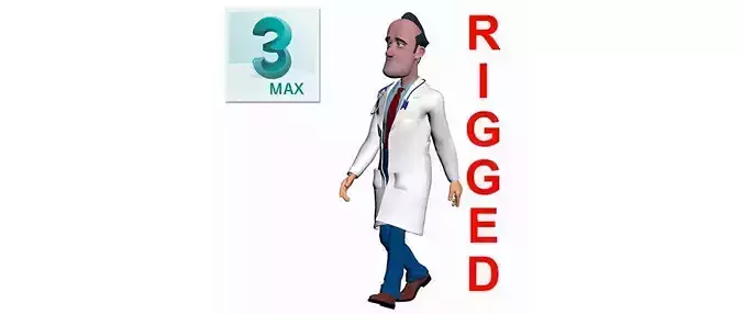 doctor toon male man caracter created for animation