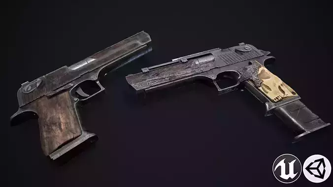 Desert Eagle Low-poly 3D model