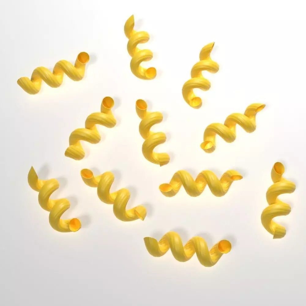 Dried Cavatappi 3D model_0