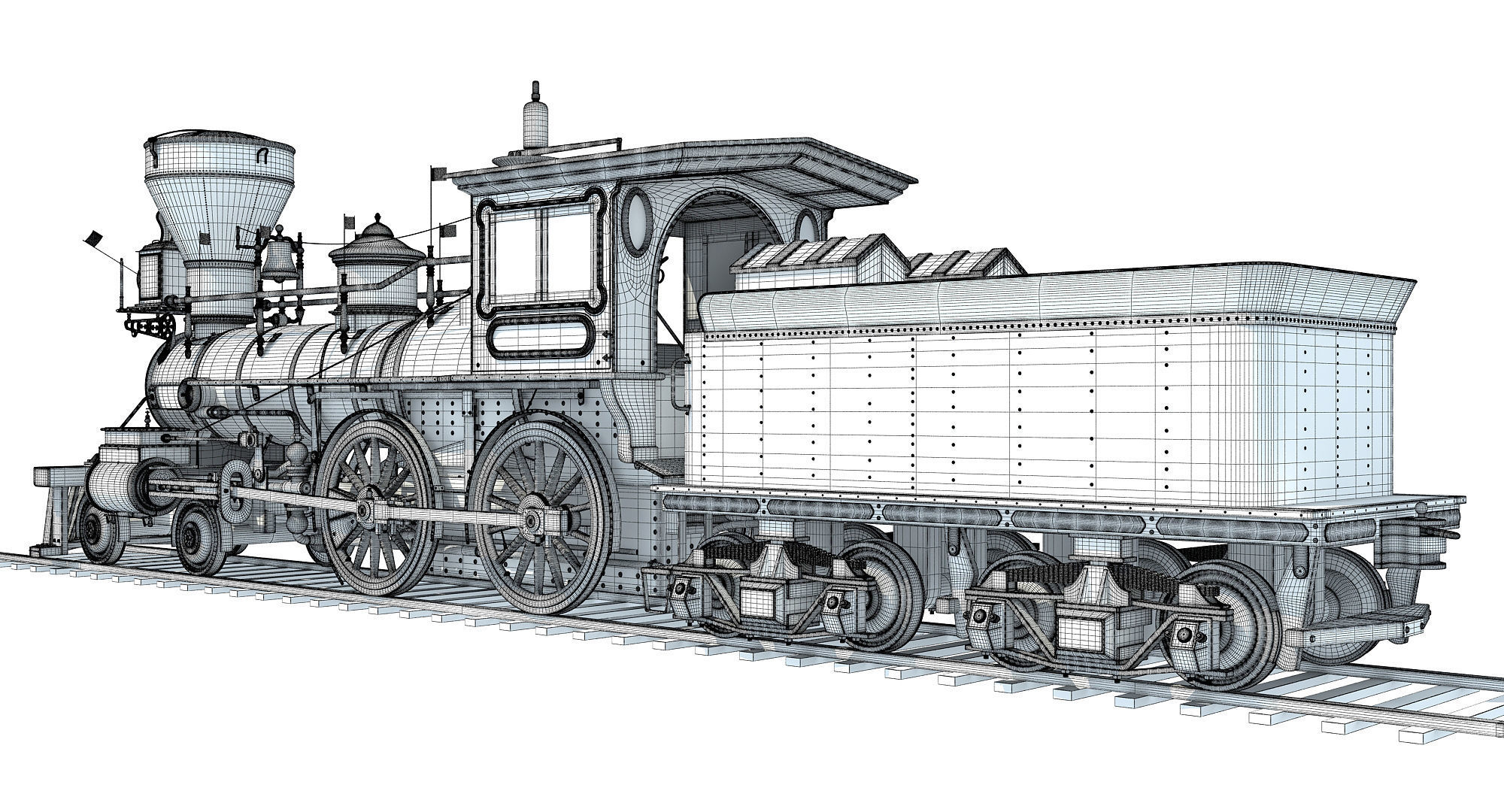 Jupiter Steam Locomotive  3D model_20