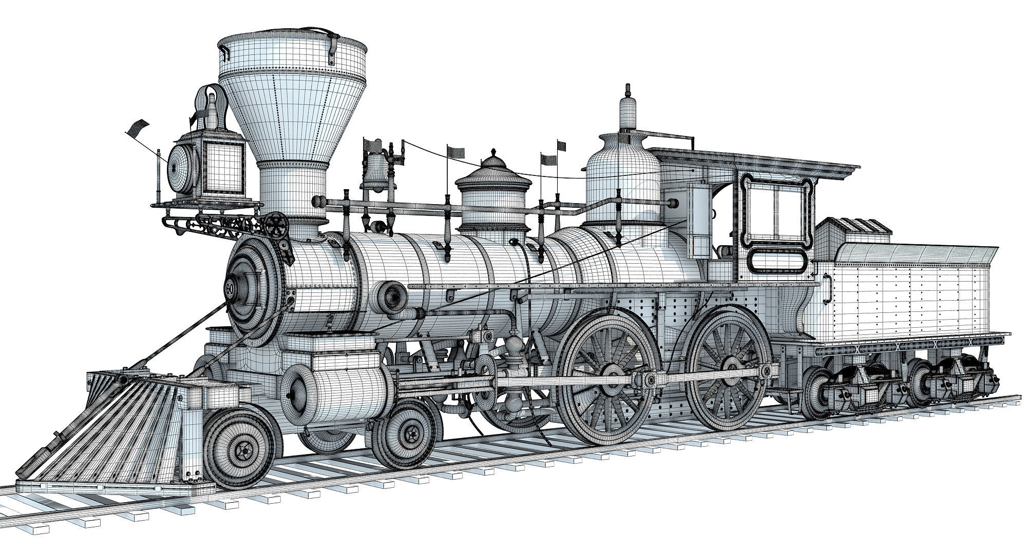 Jupiter Steam Locomotive  3D model_19