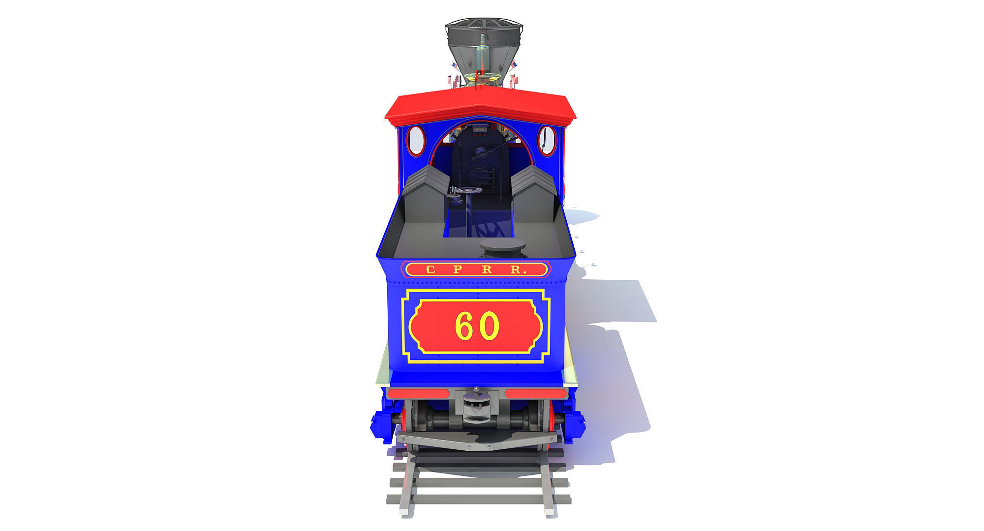 Jupiter Steam Locomotive  3D model_7