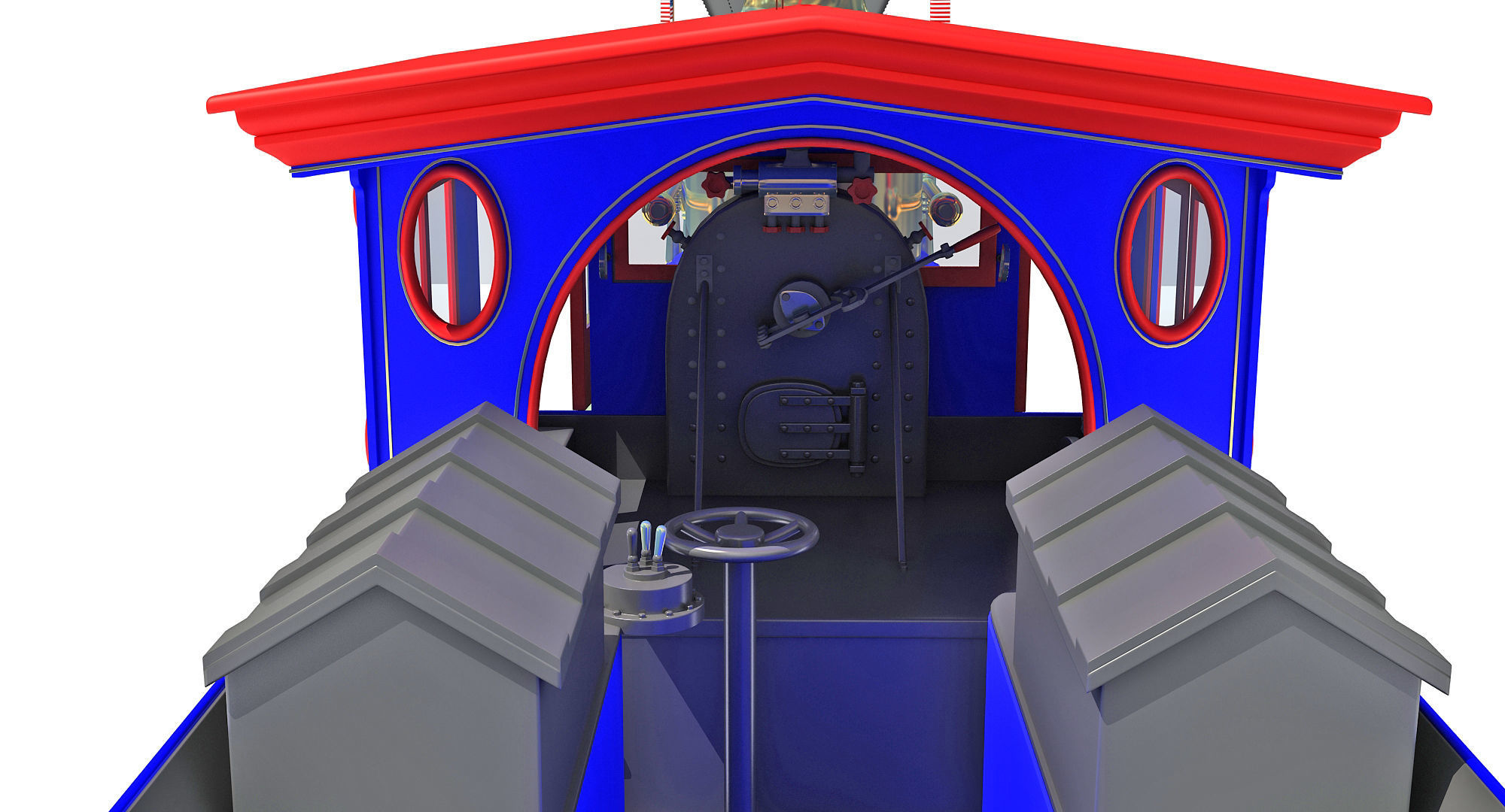 Jupiter Steam Locomotive  3D model_15