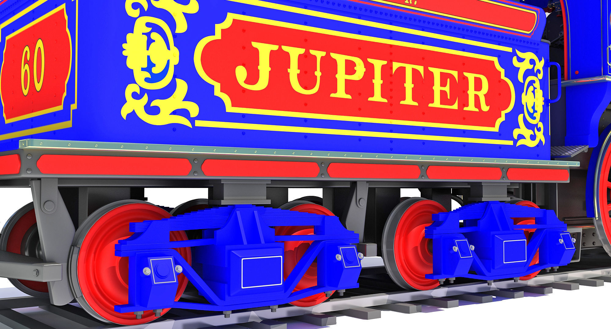 Jupiter Steam Locomotive  3D model_16