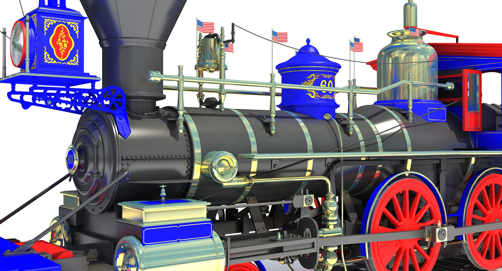 Jupiter Steam Locomotive  3D model_12