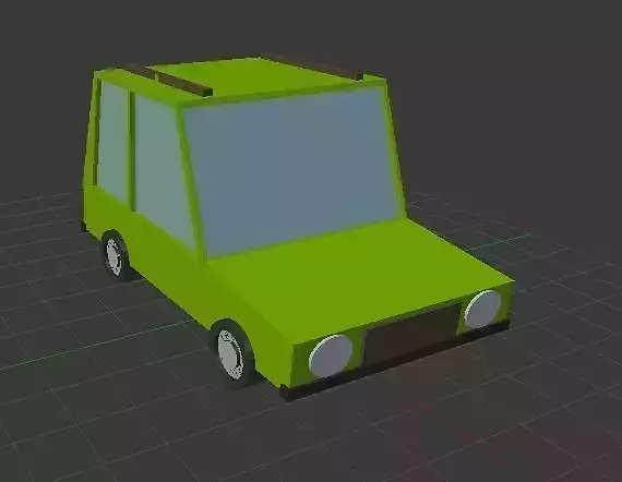 Cartoon Low Poly Car