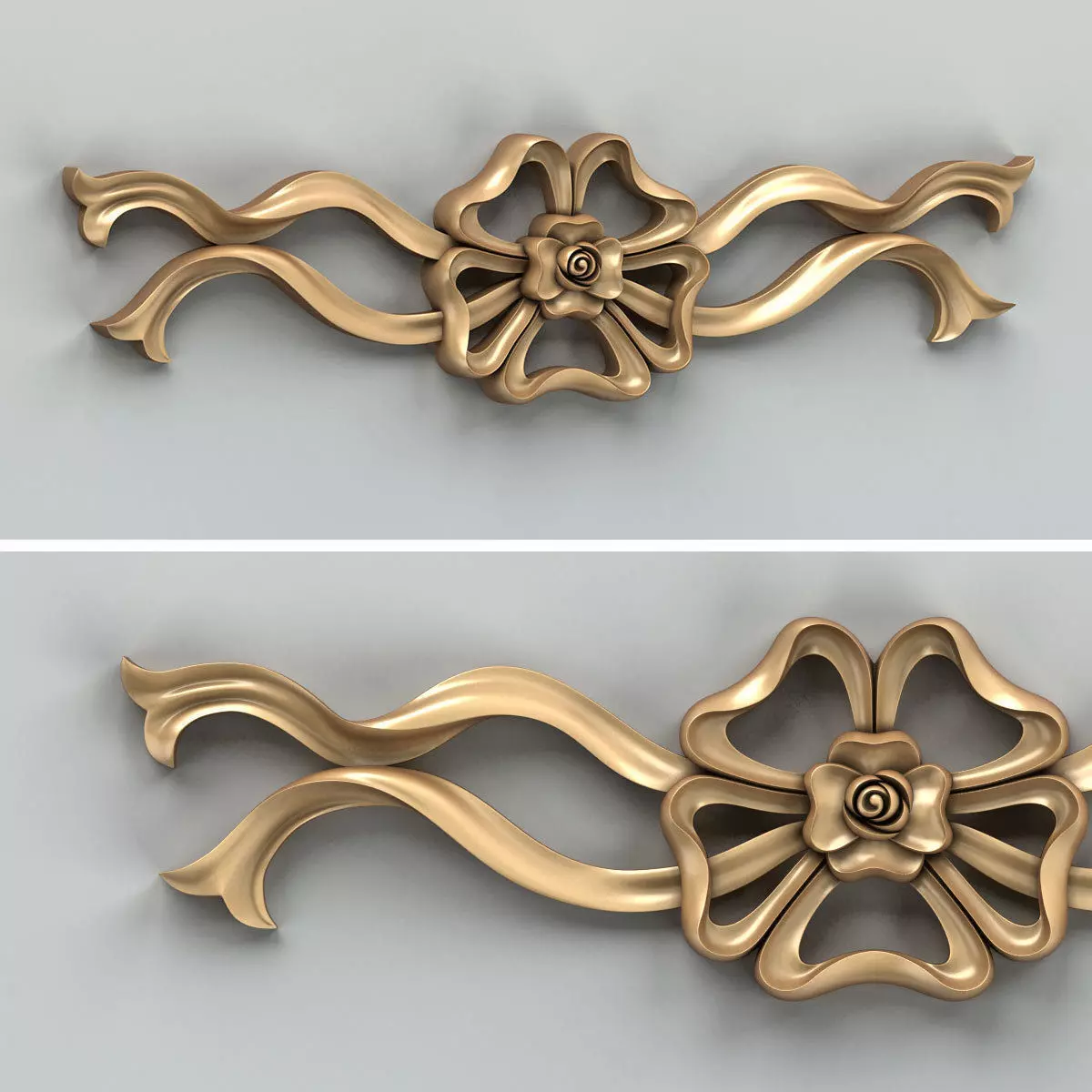 Carved decor horizontal 031 3D model_0
