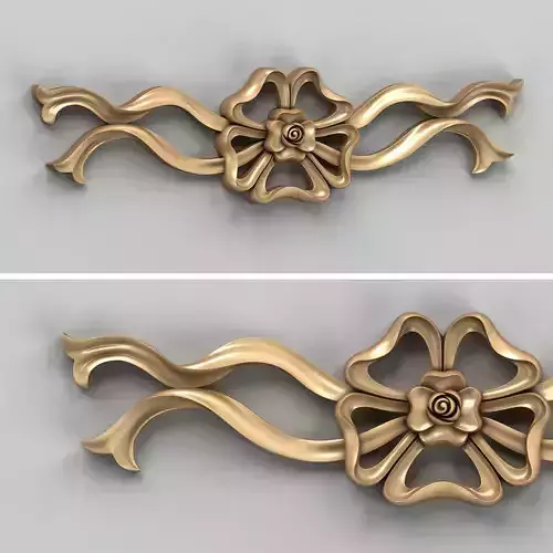 Carved decor horizontal 031 3D model