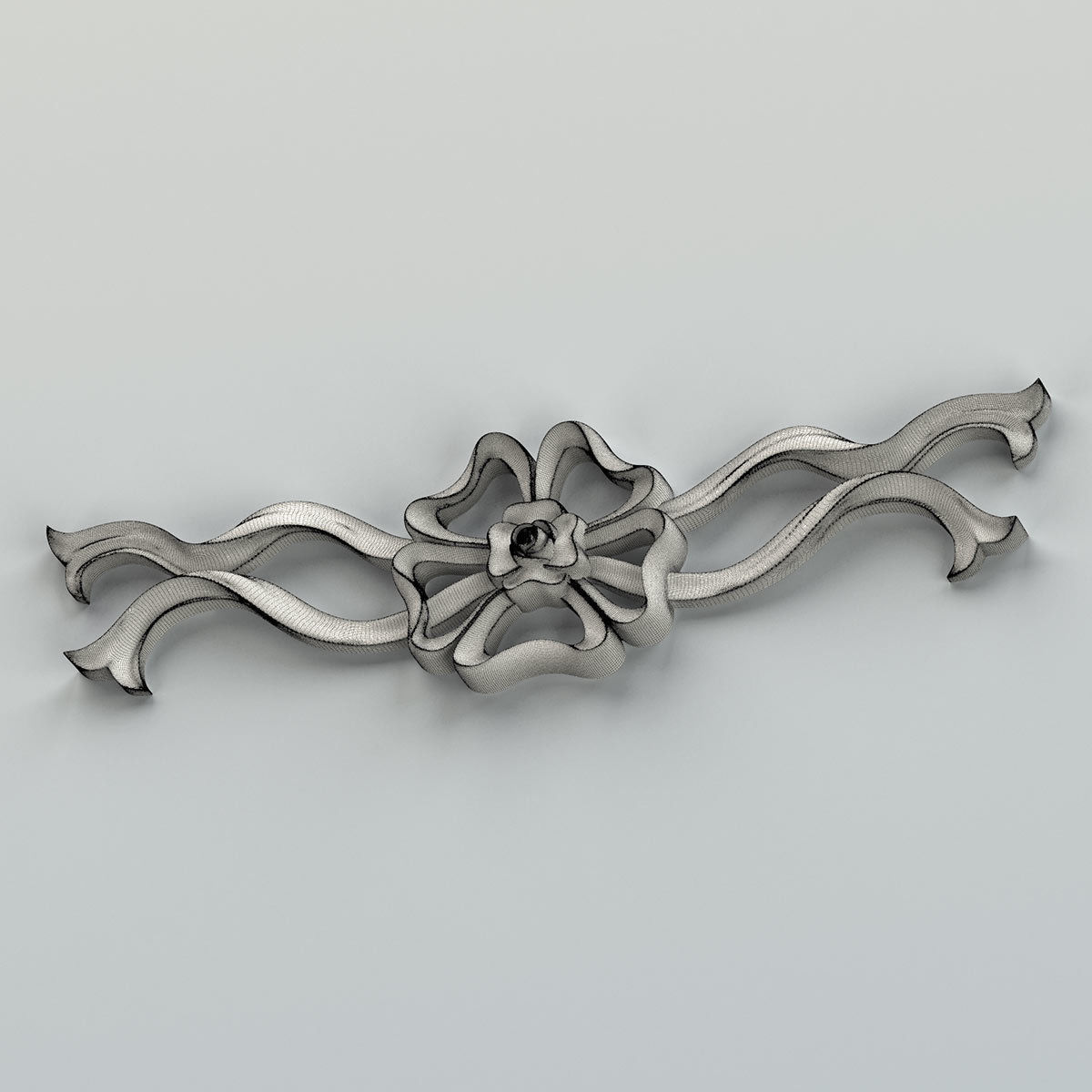 Carved decor horizontal 031 3D model_8