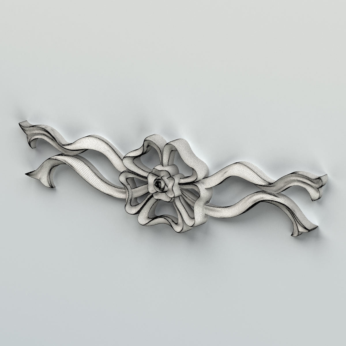 Carved decor horizontal 031 3D model_7