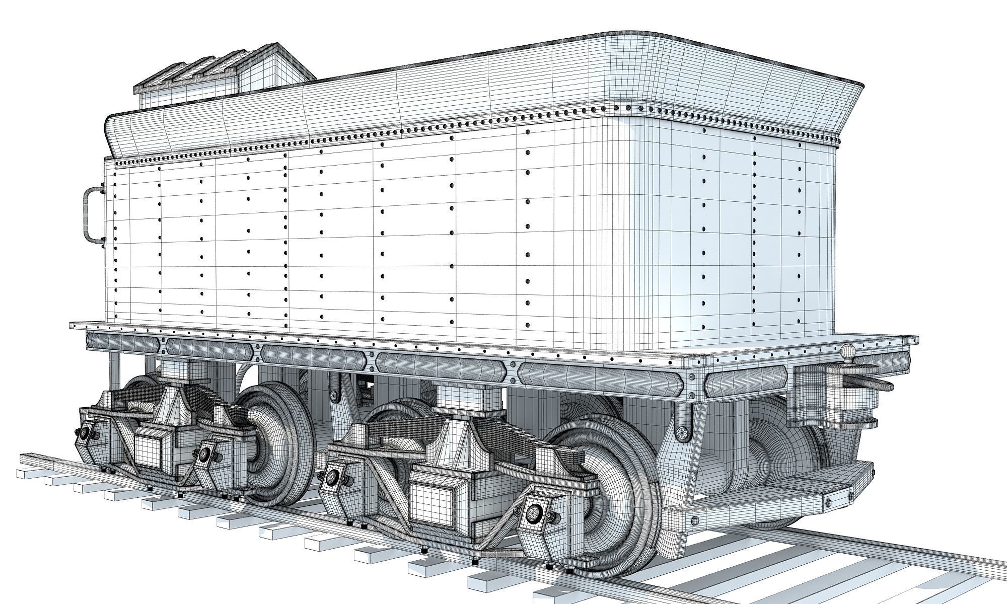 Train Tender 3D model_10