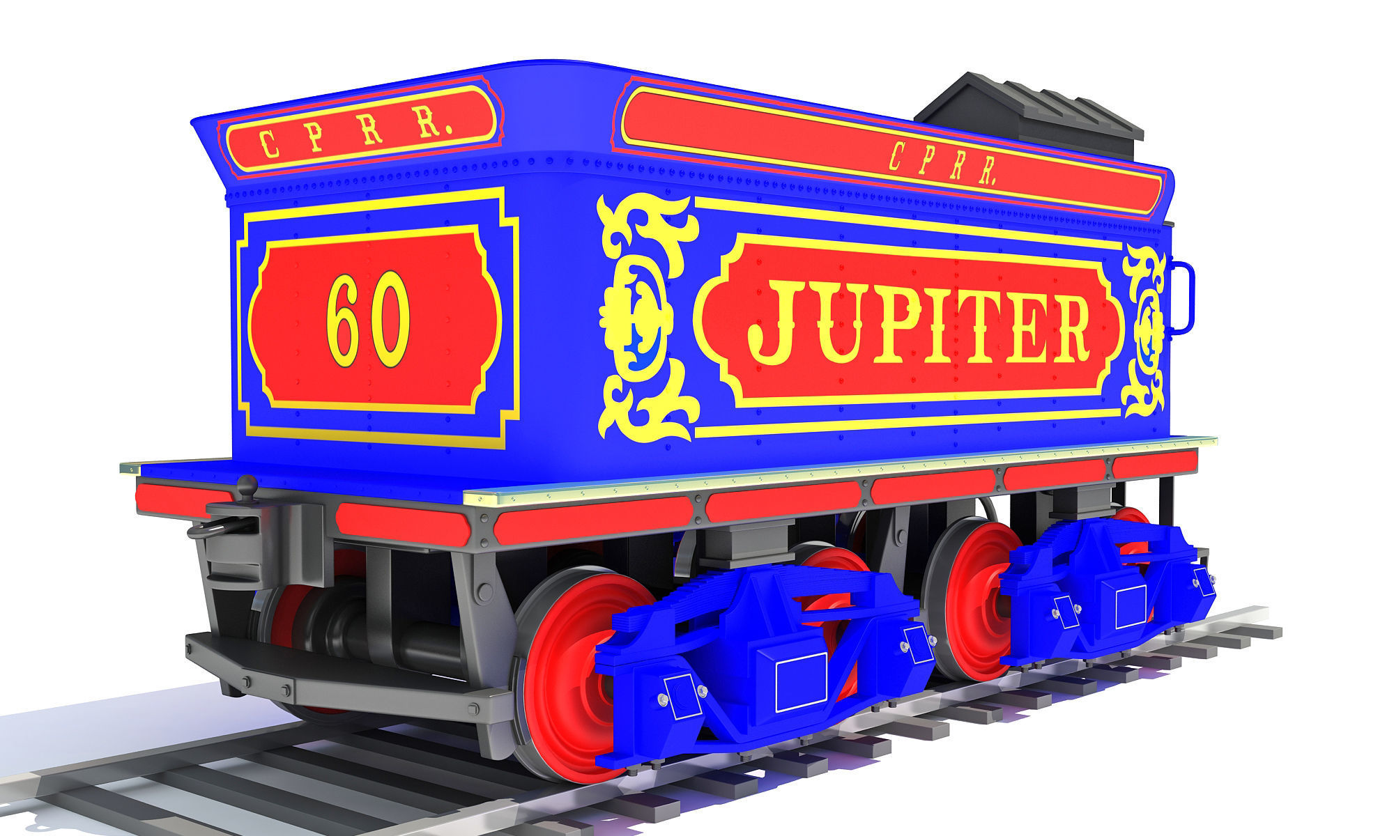 Train Tender 3D model_2