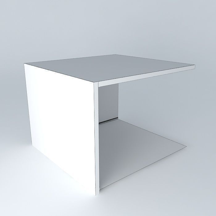 nightstand empty room with chair Free 3D model_3