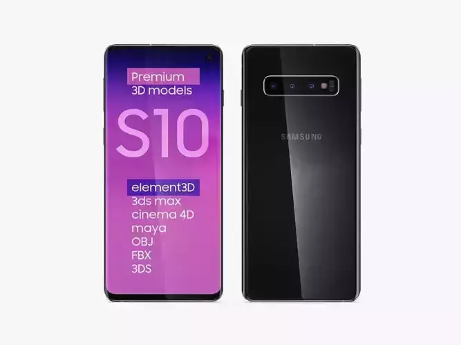 Samsung Galaxy S10 Black 3D model