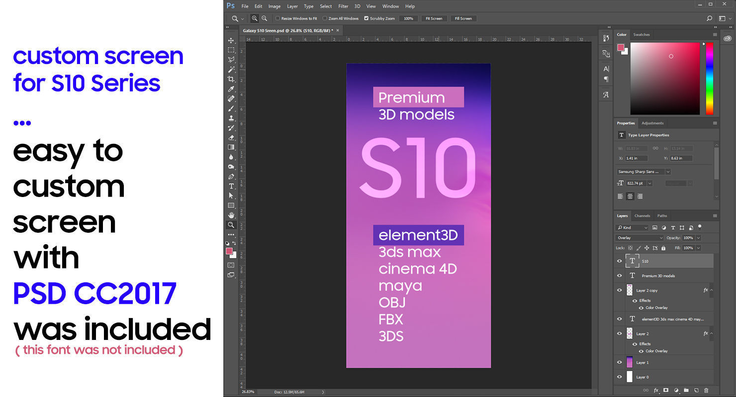Samsung Galaxy S10 Plus Black 3D model_10