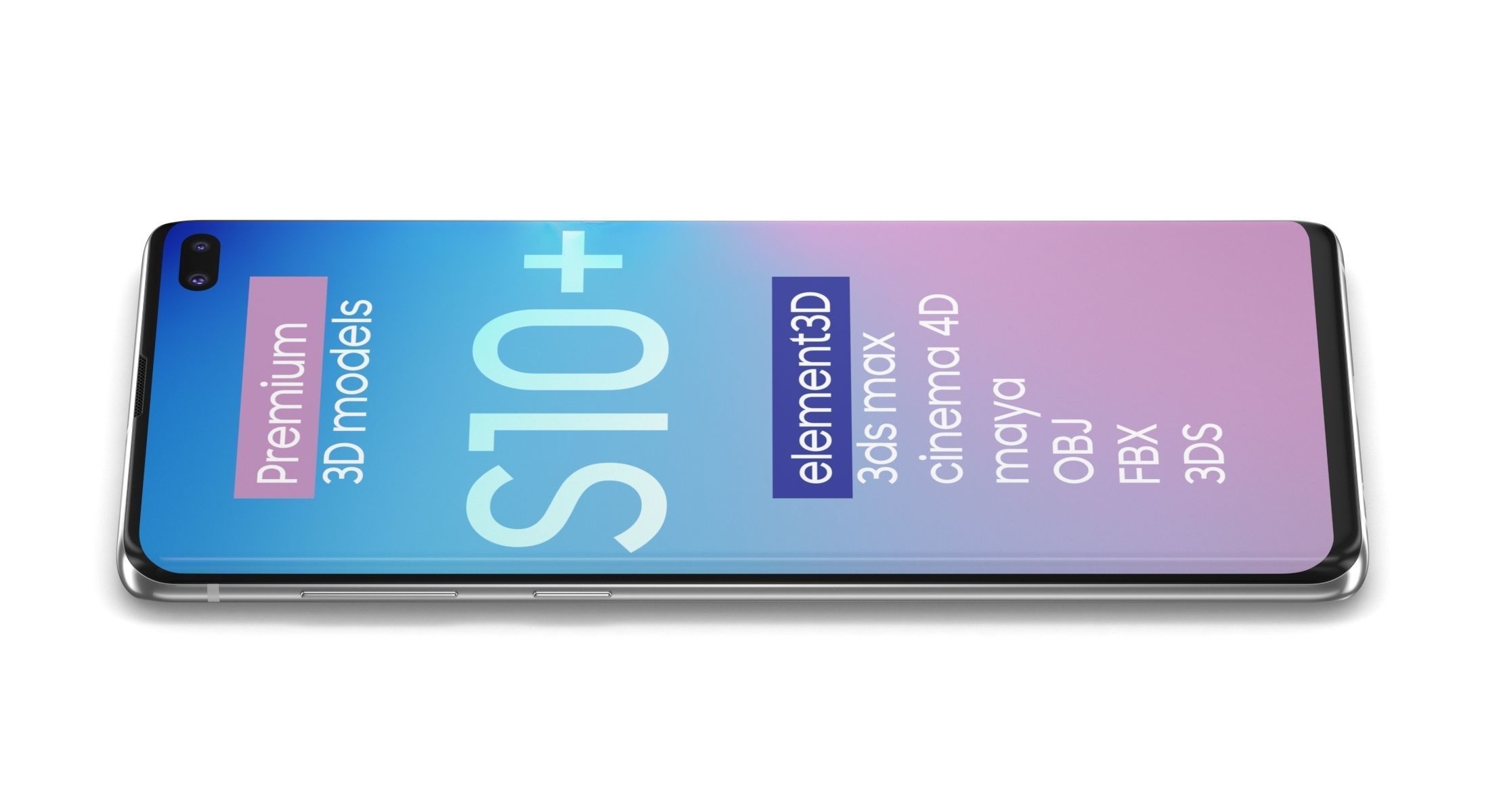 Samsung Galaxy S10 Plus Black 3D model_5