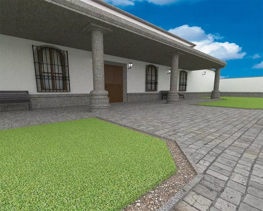 Traditional Mexican House Low-poly 3D model_0