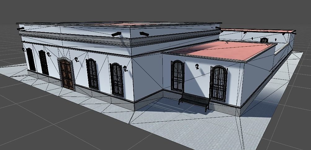 Traditional Mexican House Low-poly 3D model_10