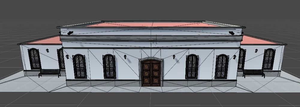 Traditional Mexican House Low-poly 3D model_7