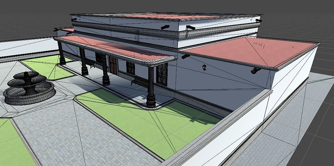 Traditional Mexican House Low-poly 3D model_9