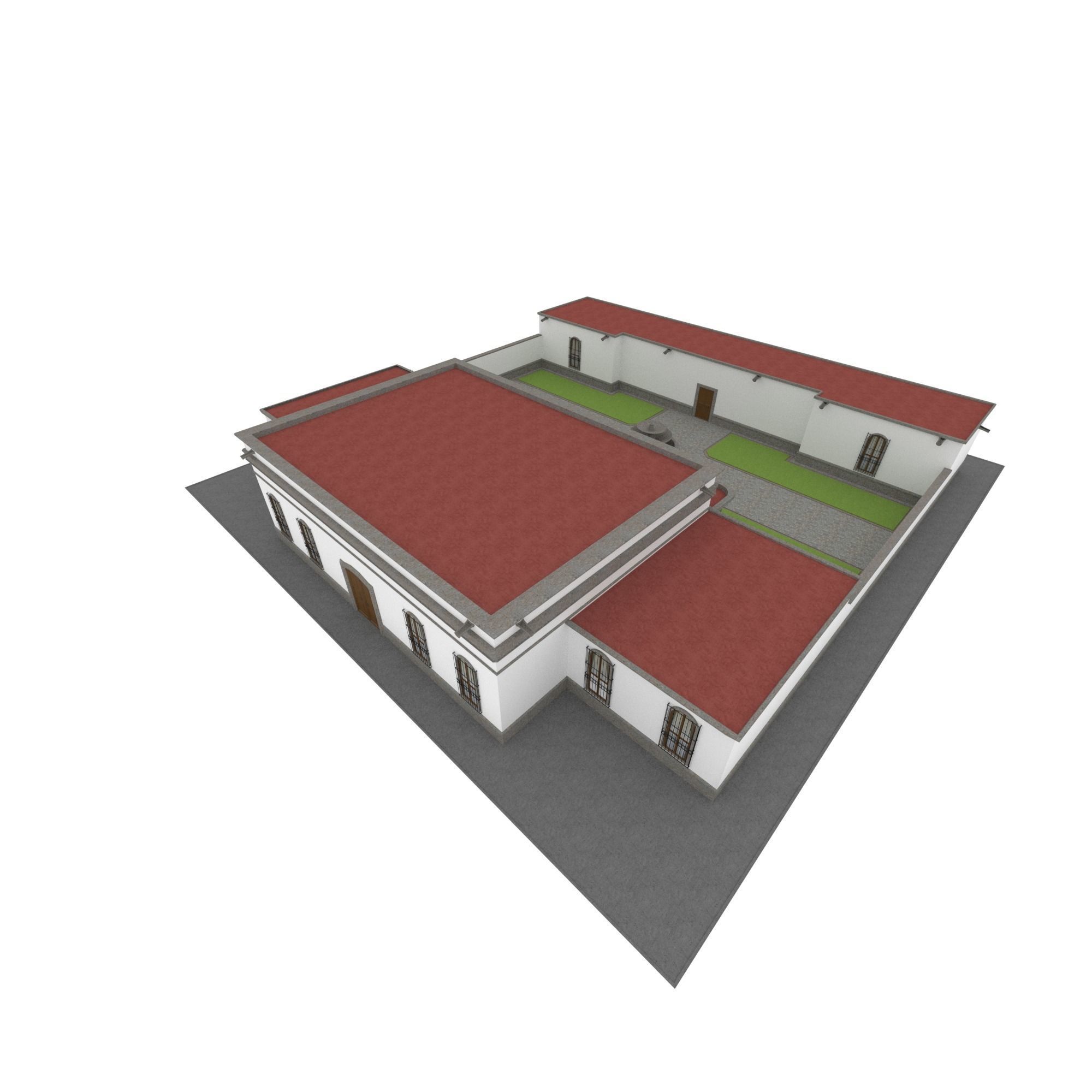 Traditional Mexican House Low-poly 3D model_11