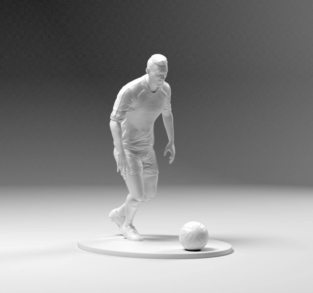 Footballer 03 Prepare To Footstrike 03 Stl 3D print model_1