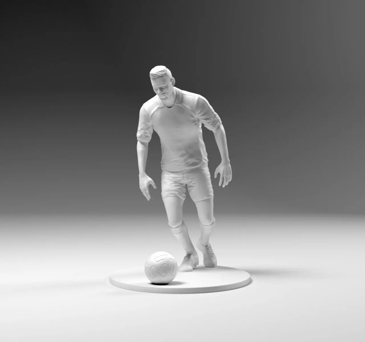 Footballer 03 Prepare To Footstrike 03 Stl 3D print model_0