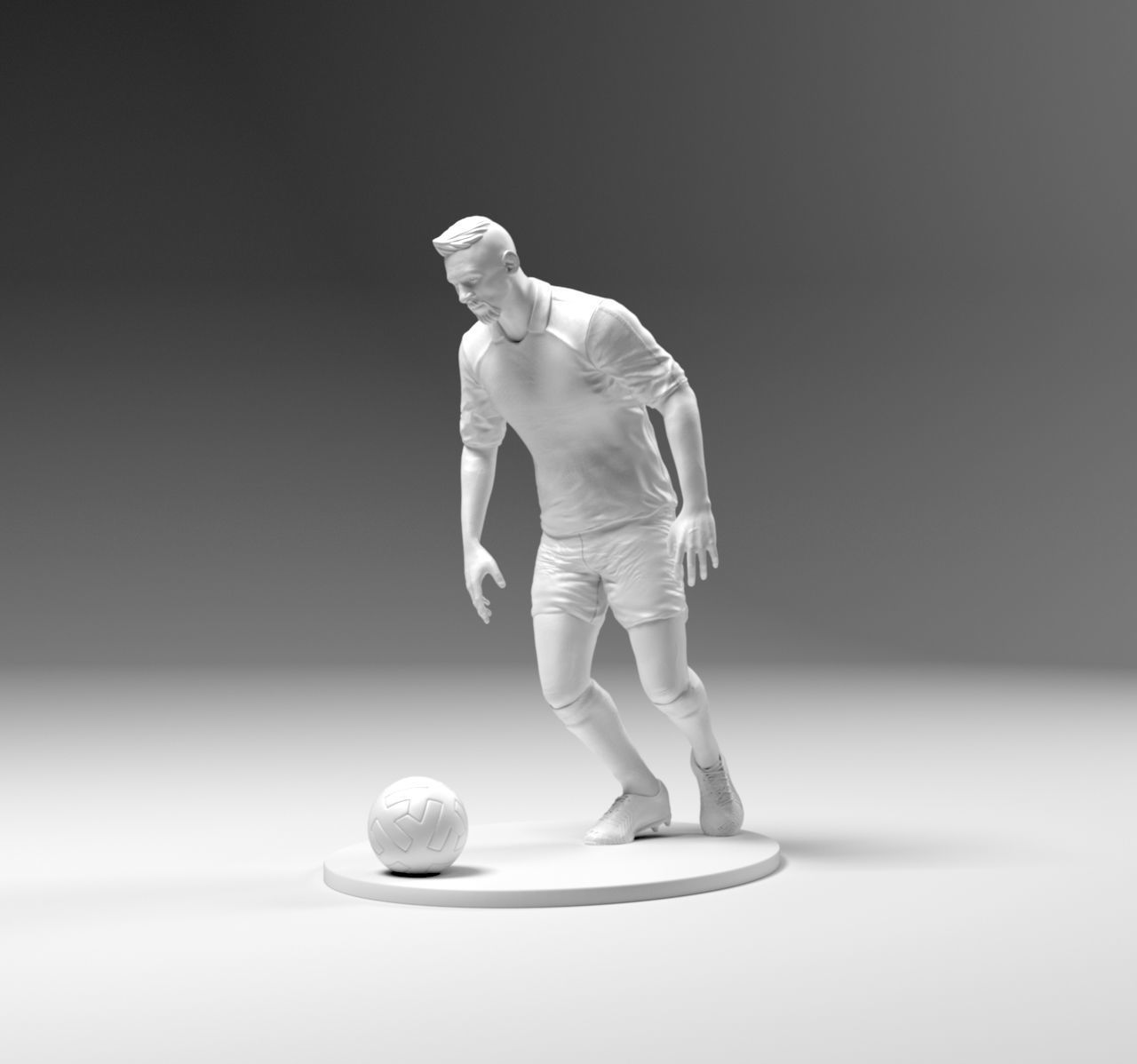 Footballer 03 Prepare To Footstrike 03 Stl 3D print model_2