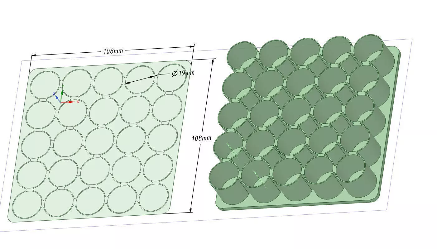 18650 Battery Stand 3D print model_0