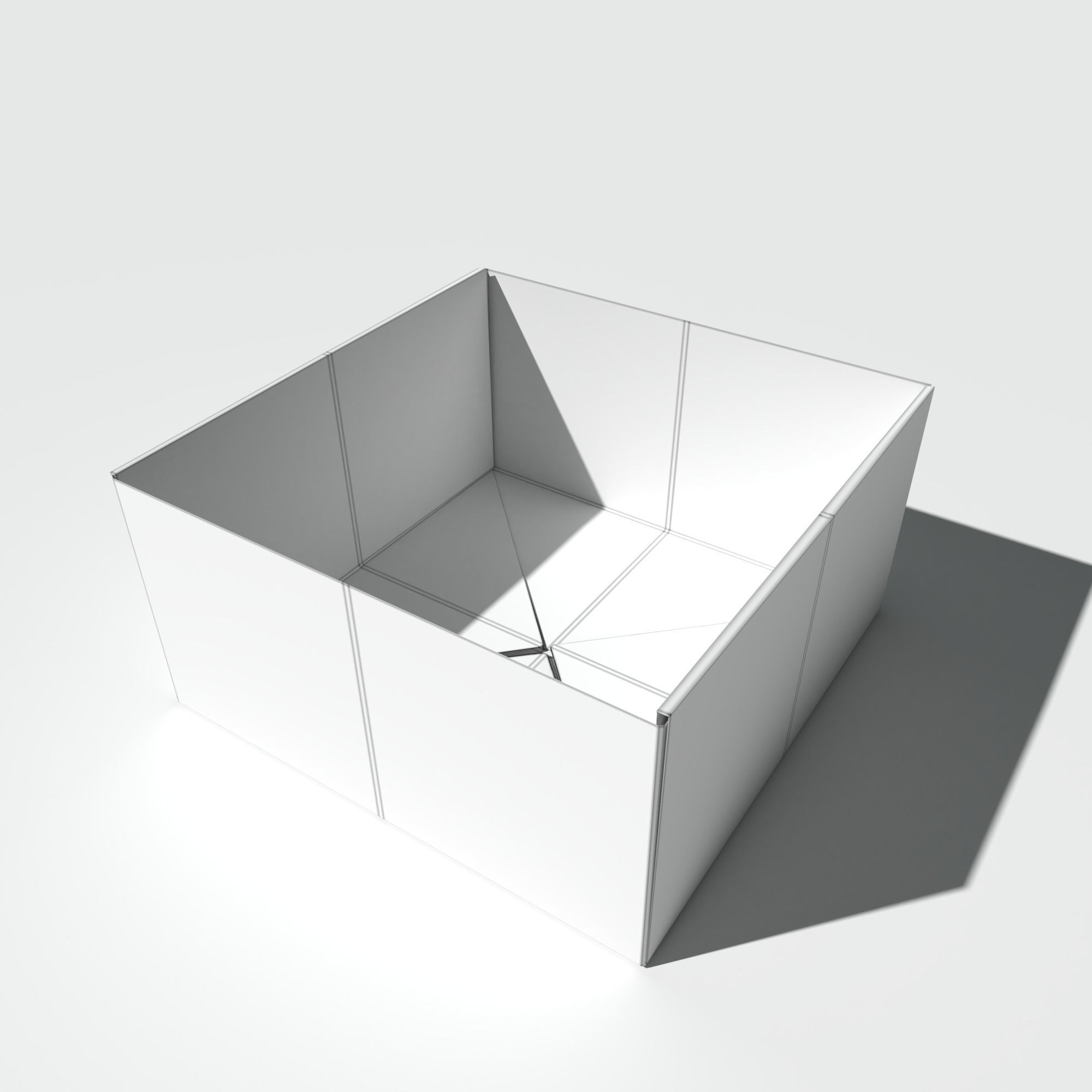 Origami Box Low-poly 3D model_7