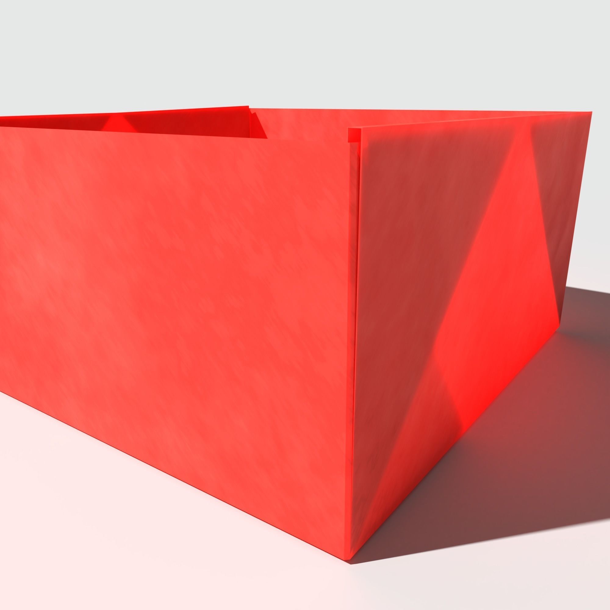 Origami Box Low-poly 3D model_6