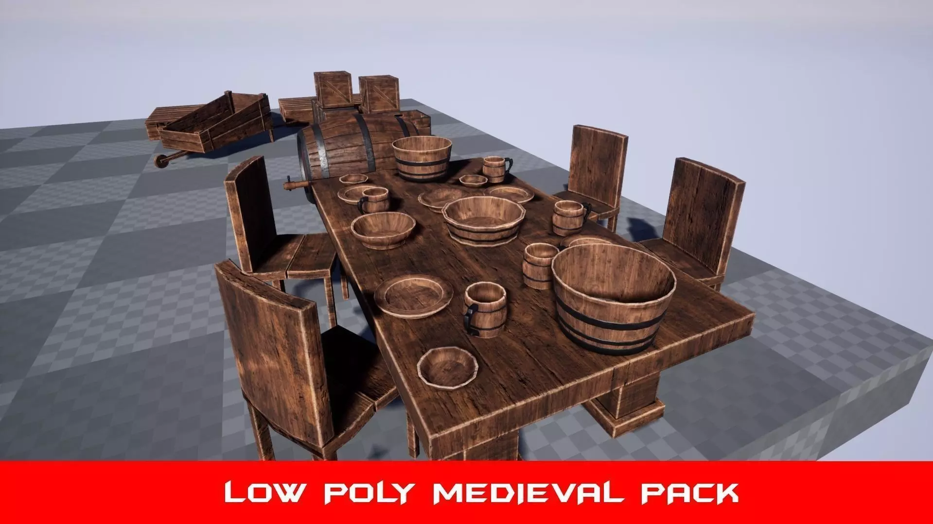 Medieval Props Pack 1 Low-poly 3D model_0